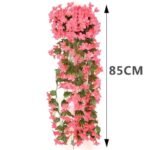 fleurs artificielles suspendues pour une decoration elegante rose 552 1