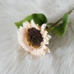 fleurs artificielles tournesol pour une decoration eclatante blanc 282 1