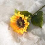 fleurs artificielles tournesol pour une decoration eclatante jaune 168 1