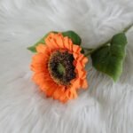 fleurs artificielles tournesol pour une decoration eclatante orange 156 1
