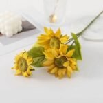 fleurs de tournesol artificiel pour decoration interieure jaune 945 1