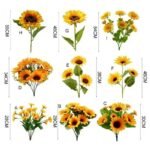 fleurs de tournesol en faux pour decoration interieure 249 1
