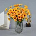 fleurs de tournesol en faux pour decoration interieure 657 1