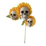 fleurs de tournesol pour un halloween eclatant 3 avec 2 cranes 494 1