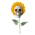 fleurs de tournesol pour un halloween eclatant crane complet 340 1