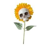 fleurs de tournesol pour un halloween eclatant crane sans machoire 999 1