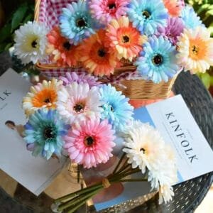 Gerbera Artificielle - Fleurs Durables Et Colorées Pour La Décoration