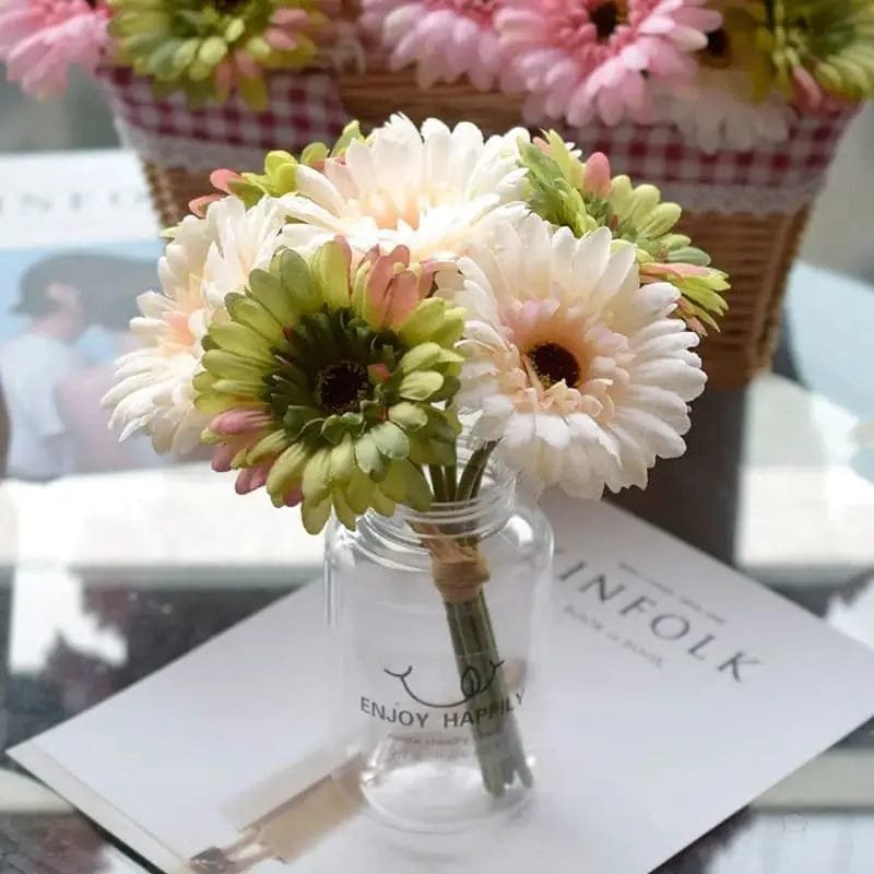 gerbera artificielle fleurs durables et colorees pour la decoration 564 1