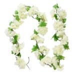 guirlande de fausses fleurs pour une deco raffinee blanc de fleur 227 1