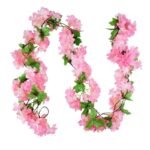 guirlande de fausses fleurs pour une deco raffinee rose de fleur 928 1