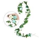 guirlande de fleurs artificielles pour decoration interieure blanc 755 1