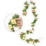 guirlande de fleurs artificielles pour decoration interieure jaune 683 1