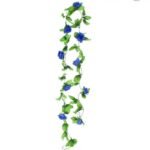 guirlande de fleurs elegante pour decoration interieure bleu 214 1