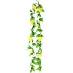 guirlande de fleurs elegante pour decoration interieure jaune de fleur 576 1