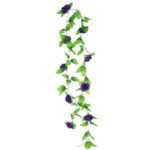 guirlande de fleurs elegante pour decoration interieure violet 828 1