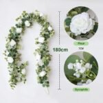 guirlande de roses artificielles blanches pour decoration elegante 272 1