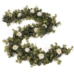 guirlande de roses et feuilles artificielles elegantes de rose 365 1