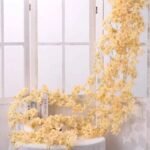 guirlande fleurs de cerisier pour decoration elegante jaune fleurs 688 1