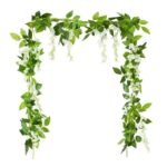 guirlande glycine artificielle pour une decoration elegante blanc 392 1