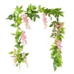 guirlande glycine artificielle pour une decoration elegante rose 804 1
