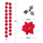 guirlande poinsettia eclat festif pour votre decoration 1 3 221 1