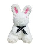 lapin en rose peluche douce et mignonne blanc 916 1