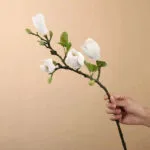 Magnolia Artificiel Pour Une Décoration élégante Et Naturelle - Blanc