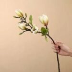 magnolia artificiel pour une decoration elegante et naturelle jaune 228 1