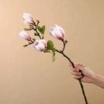 magnolia artificiel pour une decoration elegante et naturelle rose 589 1
