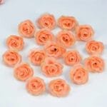 Mini Roses Artificielles En Rose Pour Votre Décoration élégante - Orange / 10