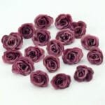 Mini Roses Artificielles En Rose Pour Votre Décoration élégante - Aubergine / 10