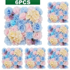 mur de fleurs artificielles pour mariage elegant bleu clair 620 1