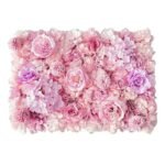 mur de fleurs avec des roses eblouissantes rose clair 272 1