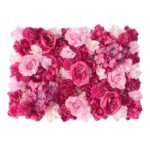 mur de fleurs avec des roses eblouissantes rose fonce 537 1