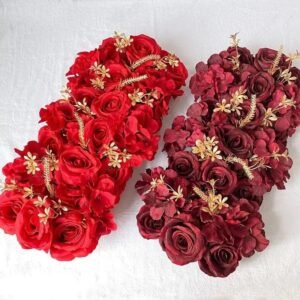 mur de fleurs avec rouge decoration eclatante 276 1