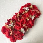 Mur De Fleurs Avec Fleurs Rouge - Décoration éclatante - Rouge / Avec Gypsophiles