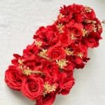 Mur De Fleurs Avec Fleurs Rouge - Décoration éclatante - Rouge / Sans Gypsophiles