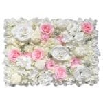 Mur De Fleurs: éléments De Décoration Florale - Blanc Et Rose