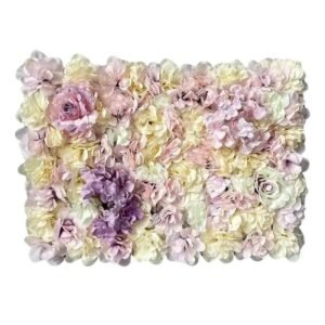 mur de fleurs elements decoration florale jaune clair rose 569 1