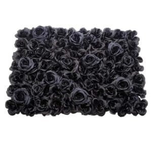 Mur De Fleurs En Fleurs Artificielles Noires