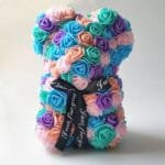 Ours En Rose - Peluche Douce Et Câline - Multicolore