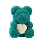 Ours En Rose: Peluche Douce Et Réconfortante - Turquoise - Cœur Blanc / 25cm