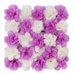 Panneau Mural Fleurs Artificielles Pour Un Décor Enchanteur - Blanc Et Violet Clair