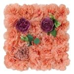 Panneau Mural Fleurs Artificielles Pour Un Décor Enchanteur - Saumon
