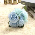 Petit Bouquet De Mariage élégant Et Romantique - Bleu Clair