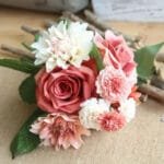 Petit Bouquet De Mariage élégant Et Romantique - Rose Et Blanc