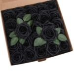roses artificielles elegance durable pour votre decoration noir 838 1