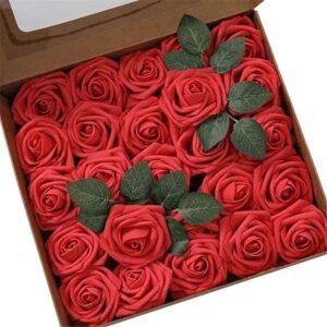 roses artificielles elegance durable pour votre decoration rouge 789 1