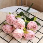 roses artificielles pour mariage elegantes et durables rose 863 1