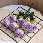 roses artificielles pour mariage elegantes et durables violet rose 973 1